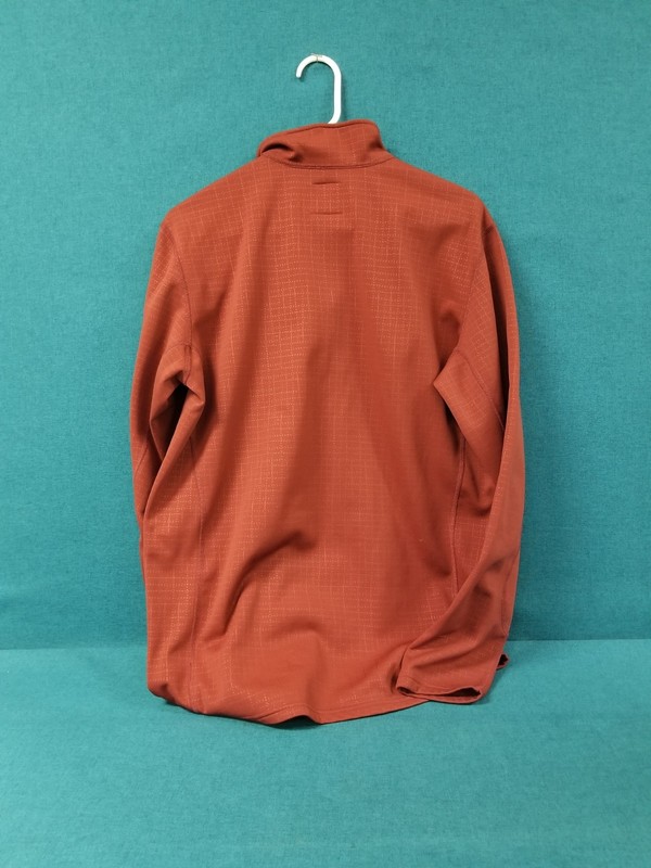 PRANA Burnt Orange Quarter Zip Long Sleeve Athletic Sweater Men's Size Large gallery