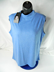 PrinStory Shirt Mens XL Blue Sleeveless Muscle Tee Lightweight Casual Tank Top