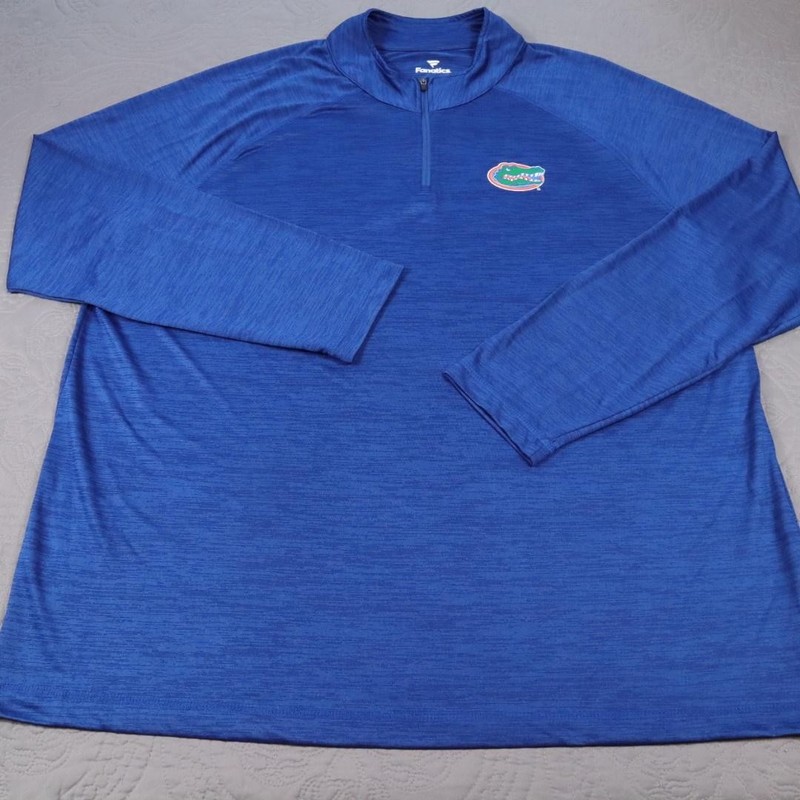 Fanatics Florida Gators 1/4 Zip Pullover Mens 2XL Blue Long Sleeve University gallery