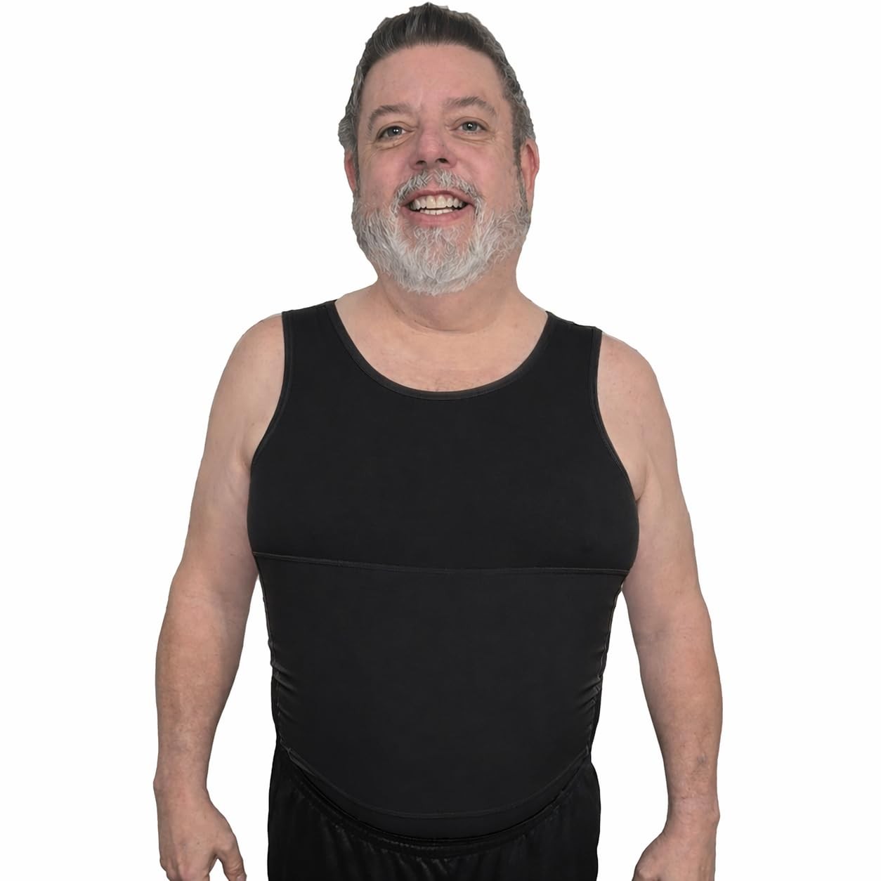 Men's Ultra Slimming Shirt - Sleeveless Chest and Tummy Control Undershirt - ... gallery