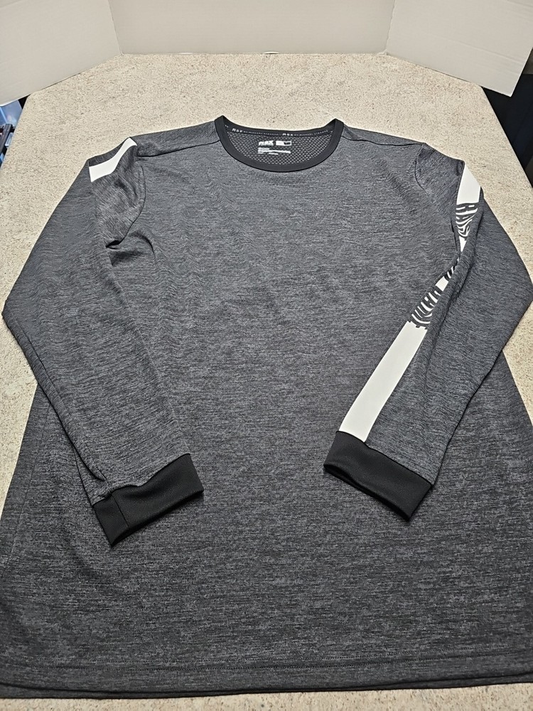 MSX Men's Solid Gray Long Sleeve Shirt Size XLT