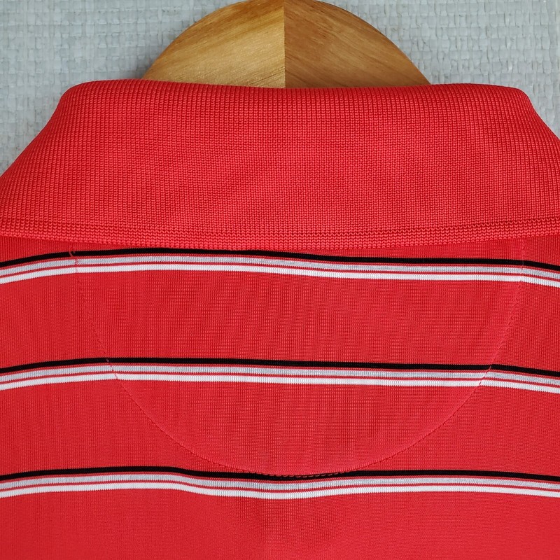 UNDER ARMOUR x US MARINES Size Medium Polo Shirt Performance Red Striped Golf gallery
