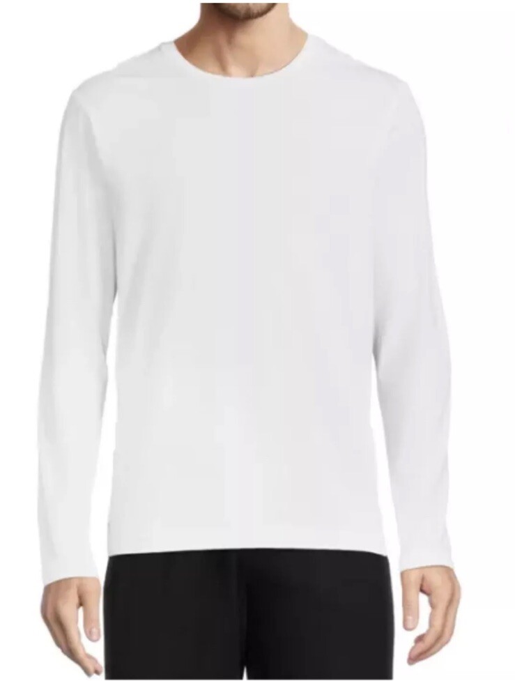 Athletic Works Men's Active White Long Sleeve Tri Blend Tee 2XL (50-52) gallery