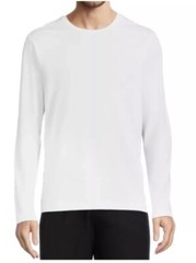 Athletic Works Men’s Active White Long Sleeve Tri Blend Tee 2XL (50-52)