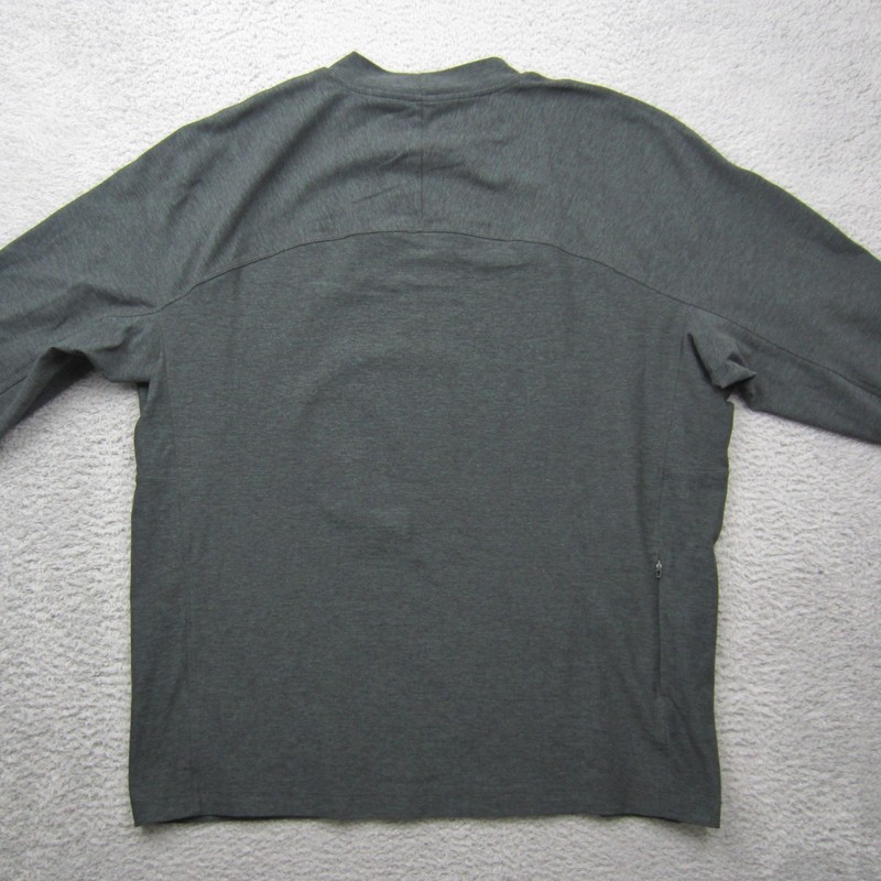 Lululemon Shirt Mens XXL Green Rulu Mock Neck Long Sleeve Heavy LM3DDXS gallery