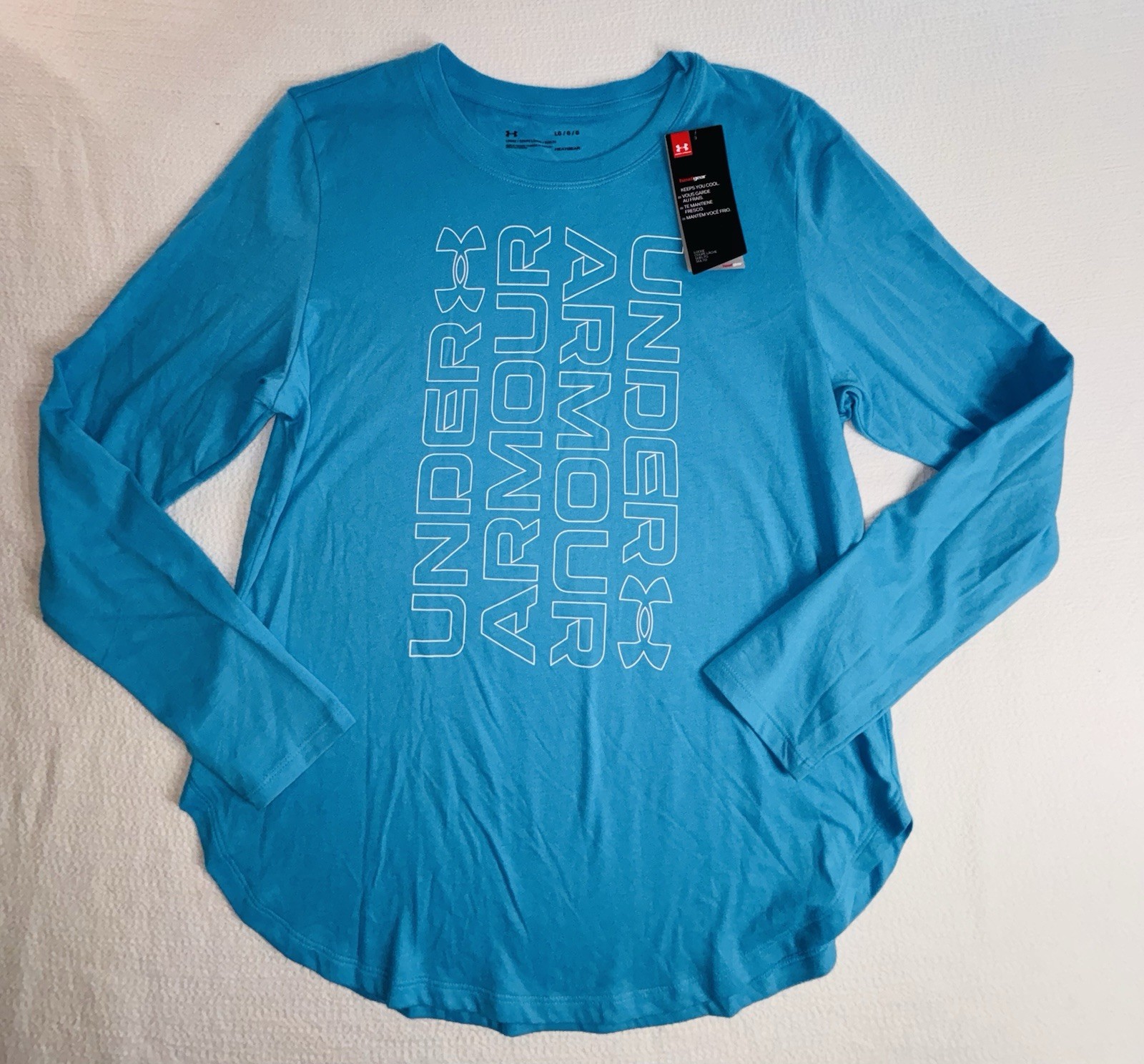Under Armour UA Vertical Wordmark Long Sleeve Sz Large gallery