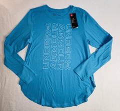 Under Armour UA Vertical Wordmark Long Sleeve Sz Large