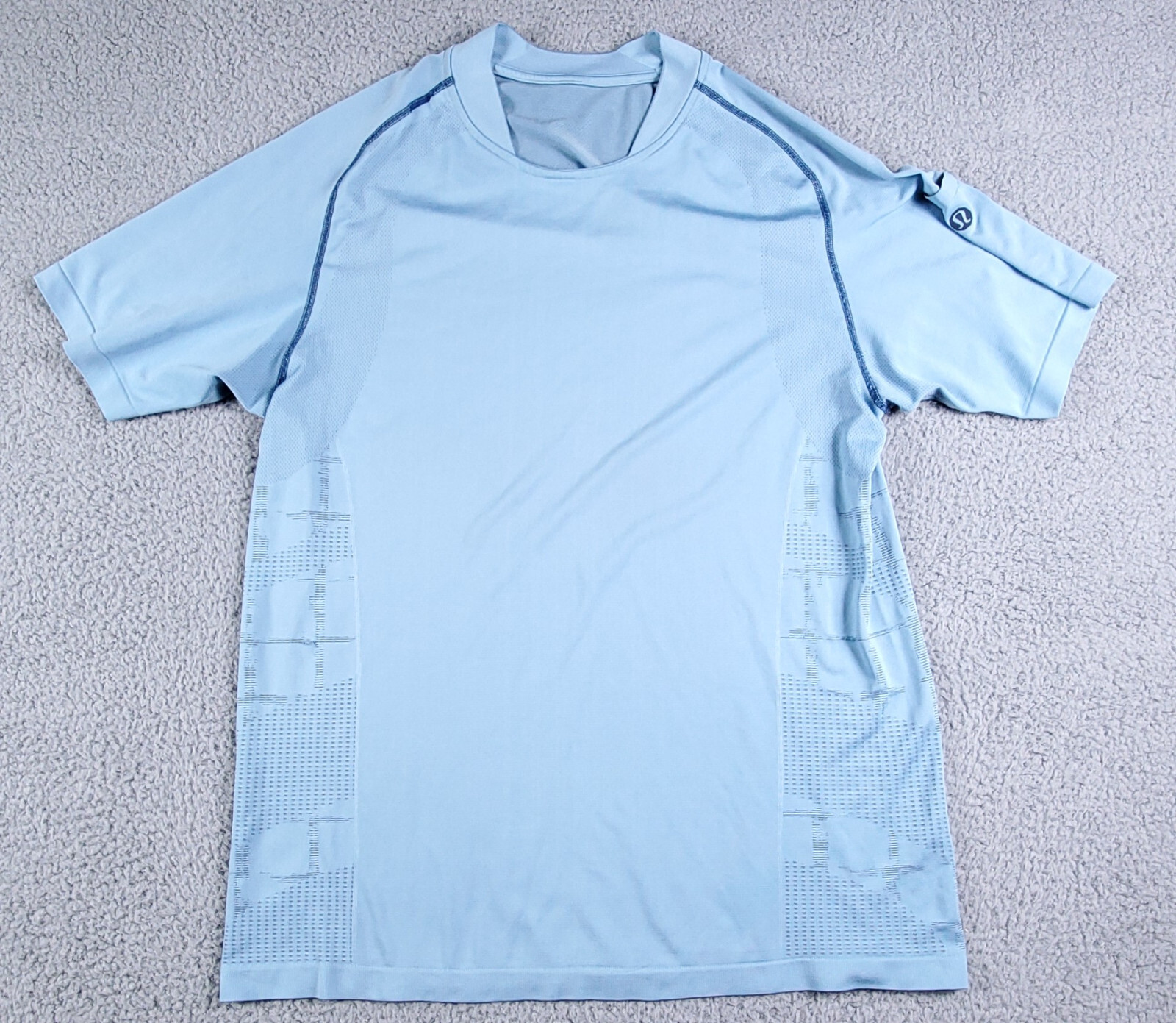 Lululemon Tech T-Shirt Blue No Size Tag Material Tags gallery