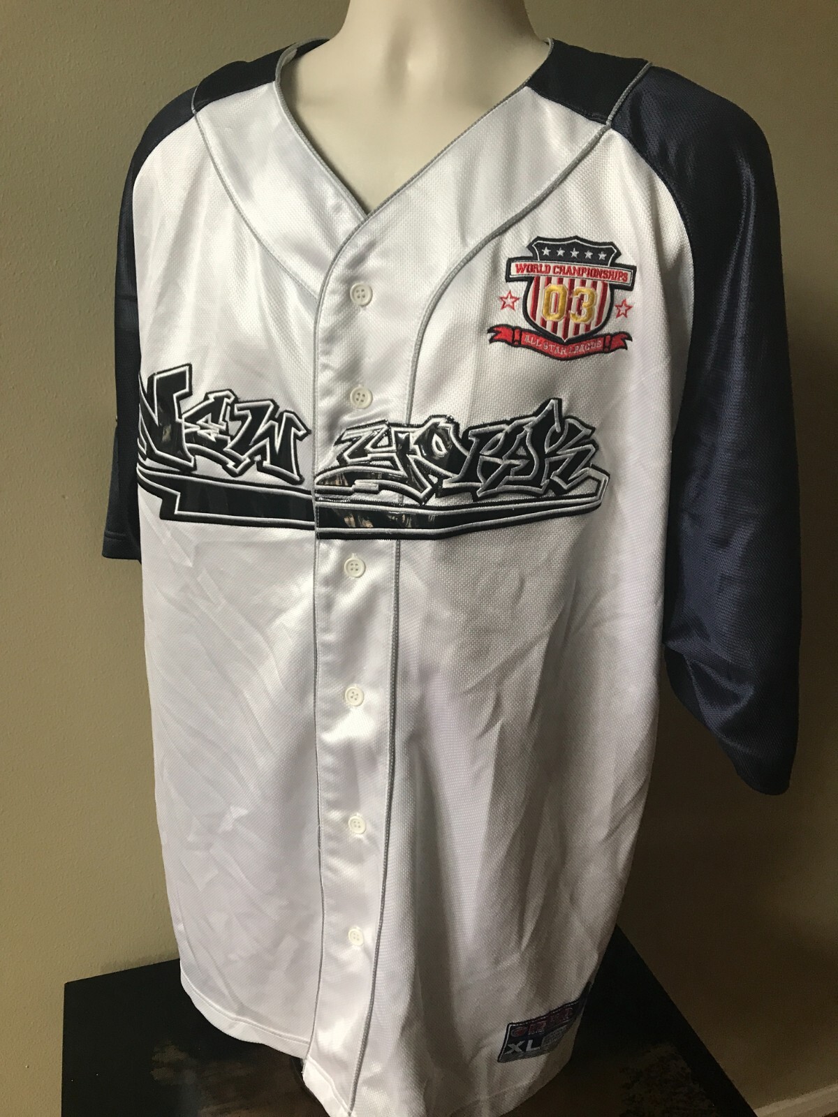 VEEZO Wear (XL) Multicolor ~ New York WORLD CHAMPIONS 03 All Star League Jersey gallery