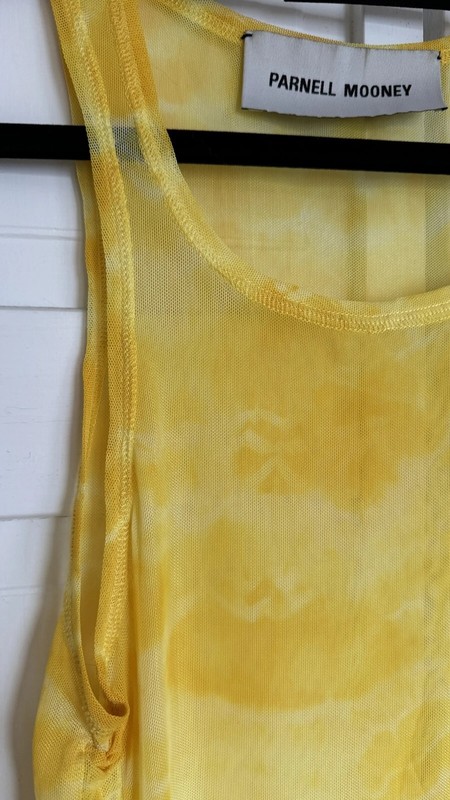 Parnell Mooney Sheer Micromesh Tank with Drawstring Side Detail gallery