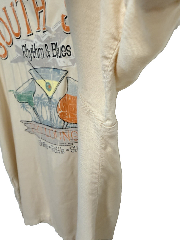 VTG South Sea Rhythm Blues Beach Button Shirt XL Cocktails Aloha Tiki gallery
