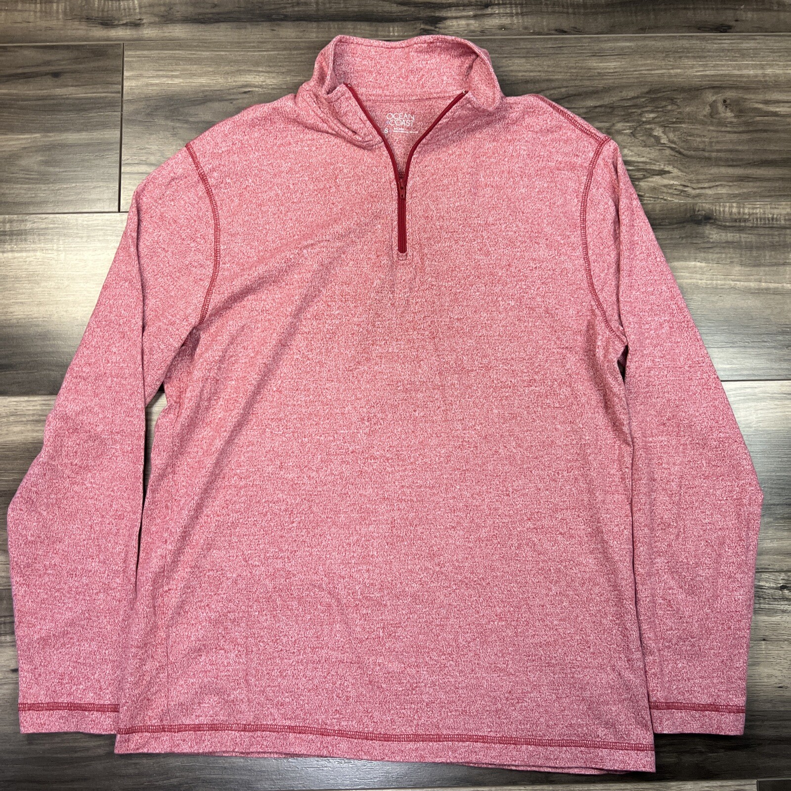 Ocean Coast Shirt Mens Small Red Pink Long Sleeve Fishing gallery