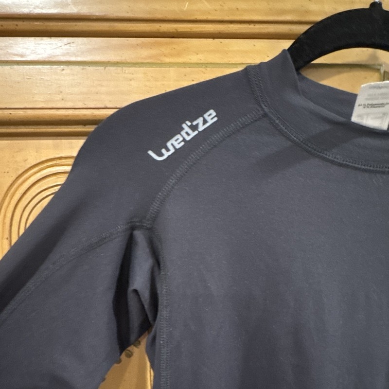 Wedze Men's small long Sleeve Athletic Fit Stretch T-Shirt base layer black gallery
