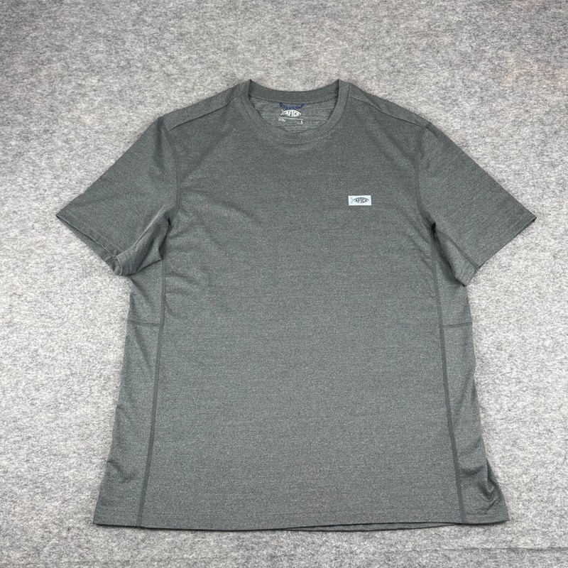 AFTCO AFTECH Air-O Mesh Performance Fishing T-Shirt Gray Mens Large L gallery