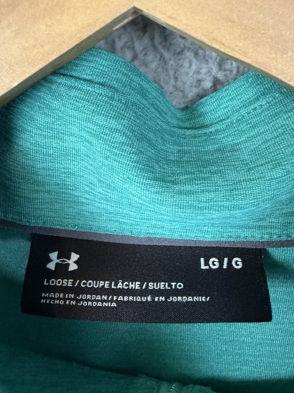 Under Armour Pullover Mens Large Green 1/4 Zip Golf Stretch Long Sleeve Mens gallery