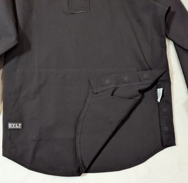 BYLT Jacket Mens Medium Gray Black Fairway Drop Cut Pullover Outdoor Hiking A2* gallery