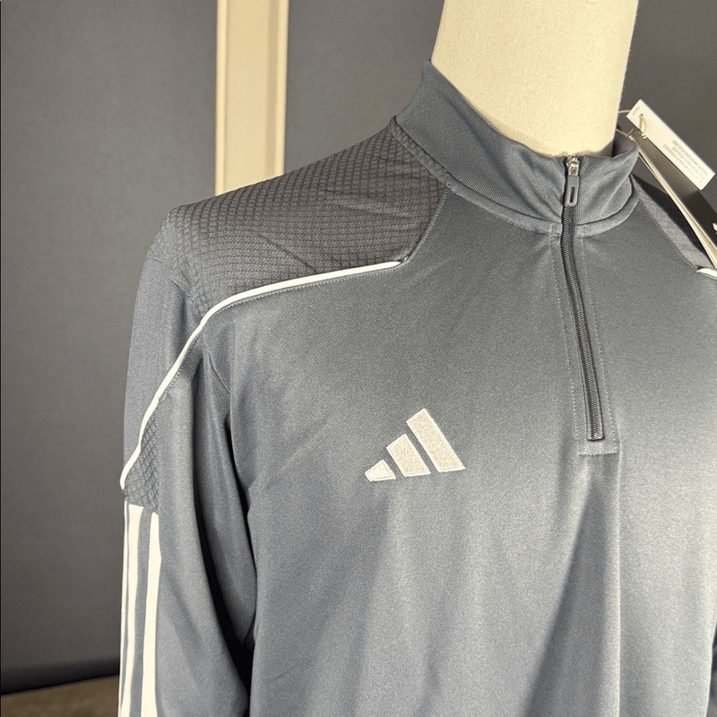 Adidas Men’s Gray Tiro 23 Training Track Top 1/4 Zip Long Sleeve Size XL NWT gallery