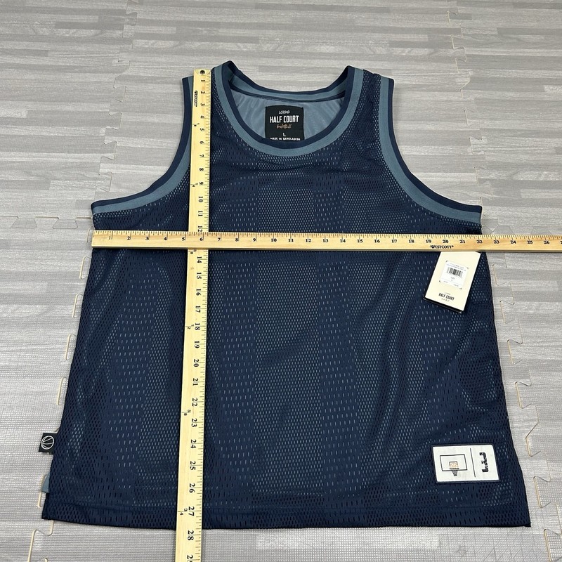 Legend Half-Court Basketball Mesh Jersey Tank Mens Size Large Dark Navy $48 gallery