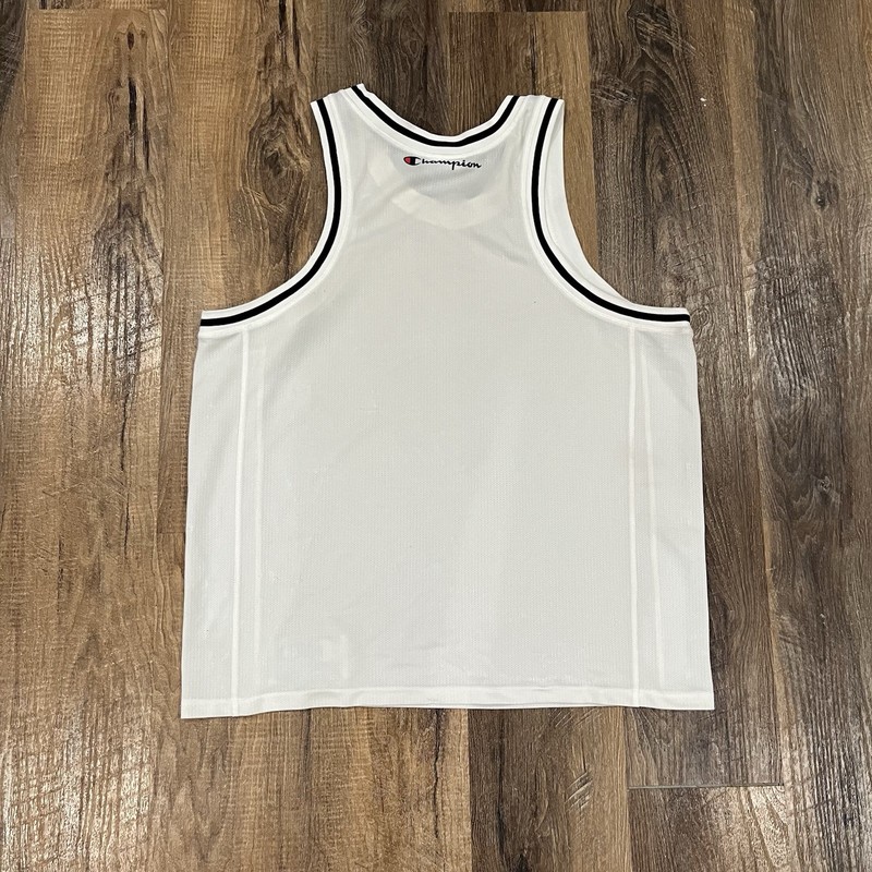 Vintage Champion Blank White Jersey Tank Retro Adult Size 48 XL gallery