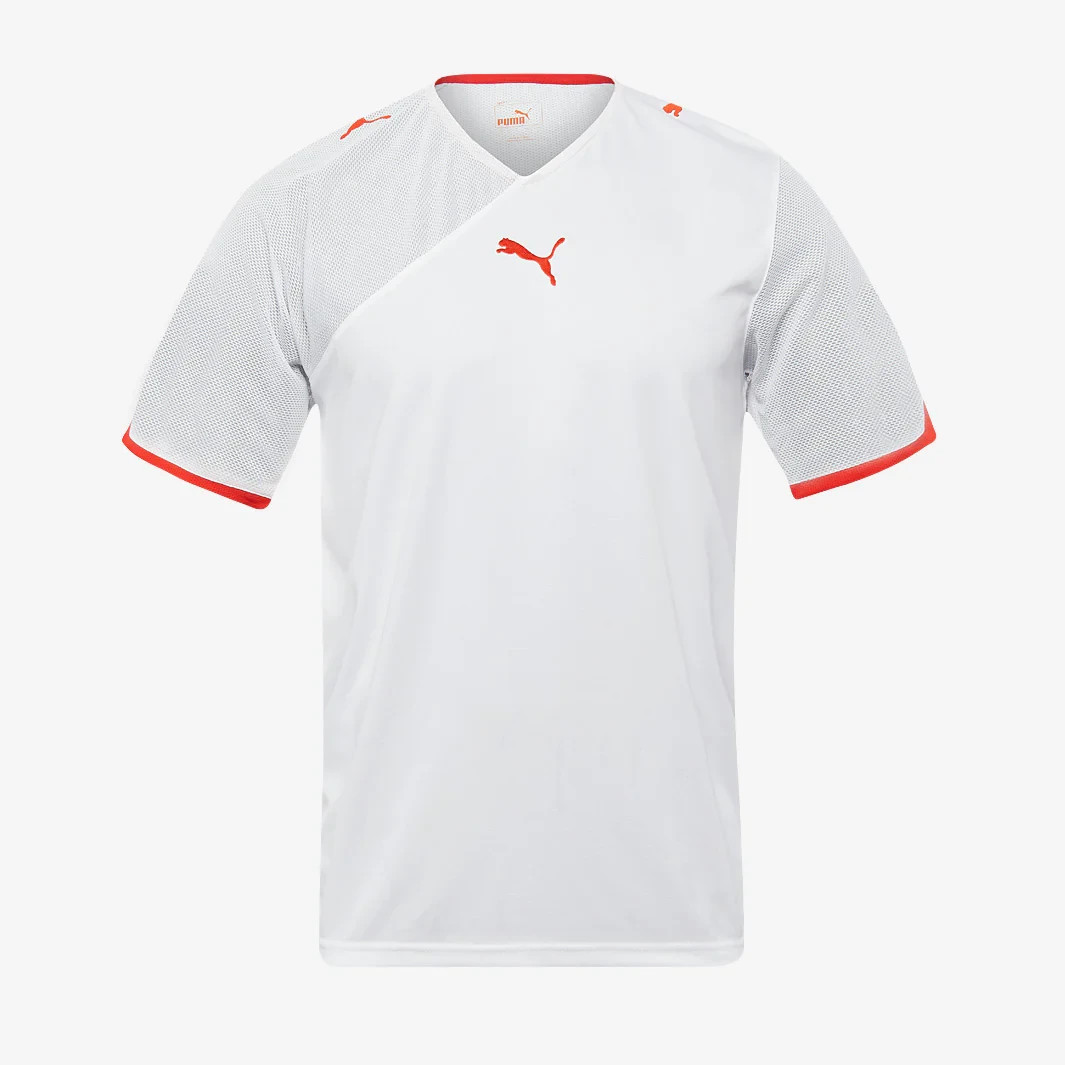 Men's Puma King Training Polyester Football/Gym White/Red T-Shirt P2 RRP £29.99 gallery
