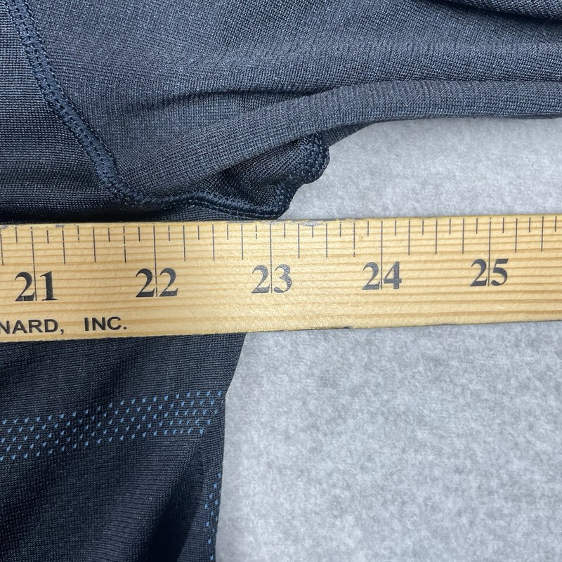 Lululemon Metal Vent Tech Performance Top Men’s XXL Blue Long Sleeve Spell out gallery