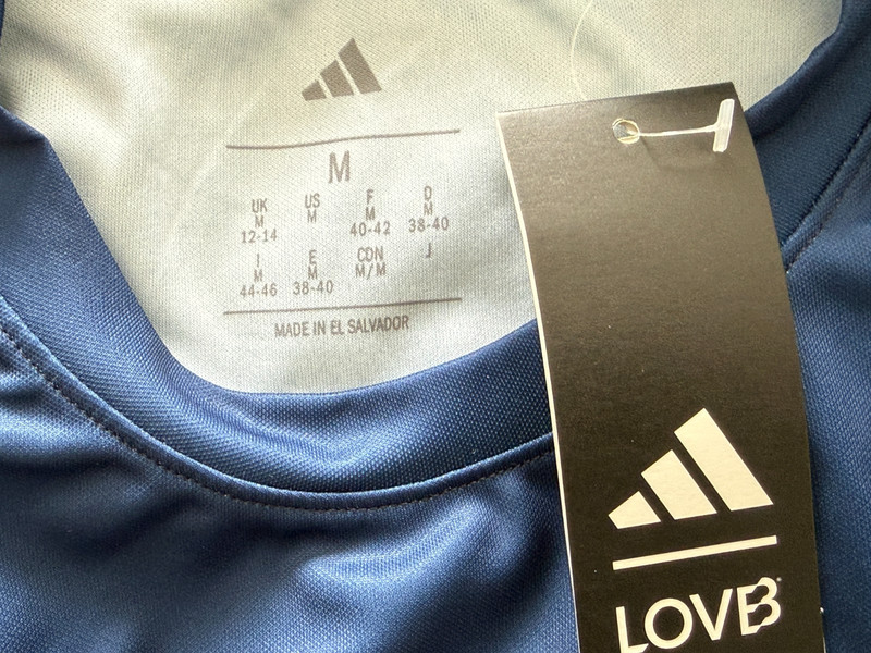 Adidas LOVB Omaha Navy Away Replica Jersey Volleyball Men Women Sz M New $80 gallery
