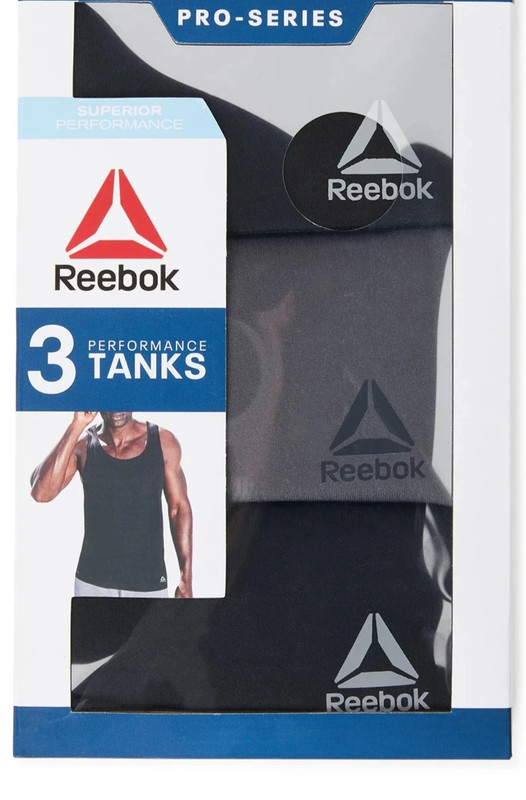 Reebok Performance Tanks Men's. Pro-Series 3 Pack NIB, Size Large gallery