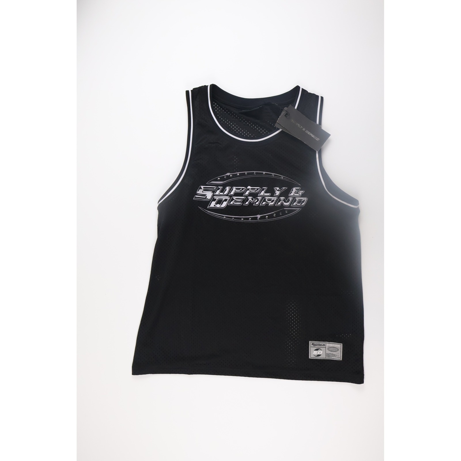 Supply & Demand Jersey Tuscan Vest Large Black World Tour Mesh Streetwear gallery