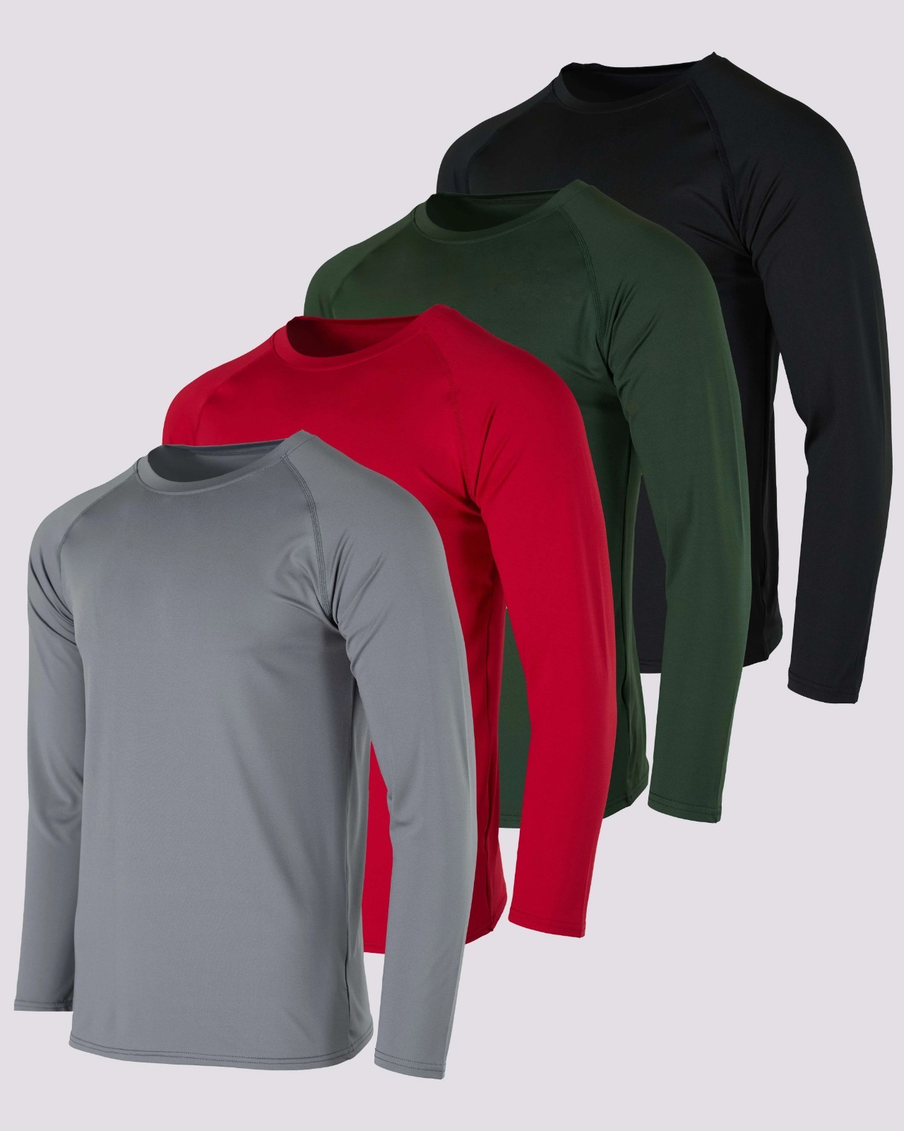 Real Essentials 4 Pack: Men's Compression Long Sleeve Shirts 2XL Set 8 gallery