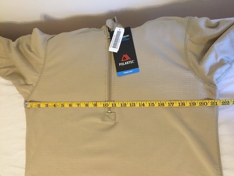Cold Weather Pullover 1/4 Zip Medium Men Tan Beige Polartec Mid Weight Shirt gallery
