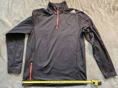 Adidas Climawarm+ Men’s Medium Black 1/4 Zip Pullover Jacket Long Sleeve Running