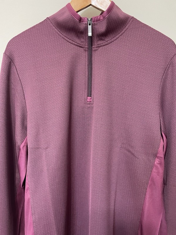 NEW QUIETI Performance 1/4 Zip Pullover Maroon Textured Jacket Mens Sz M Preppy gallery