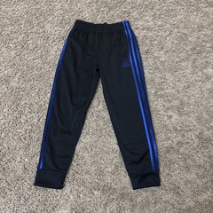 Adidas Black Blue Stripe Jogger Track Pants Youth Small (8)