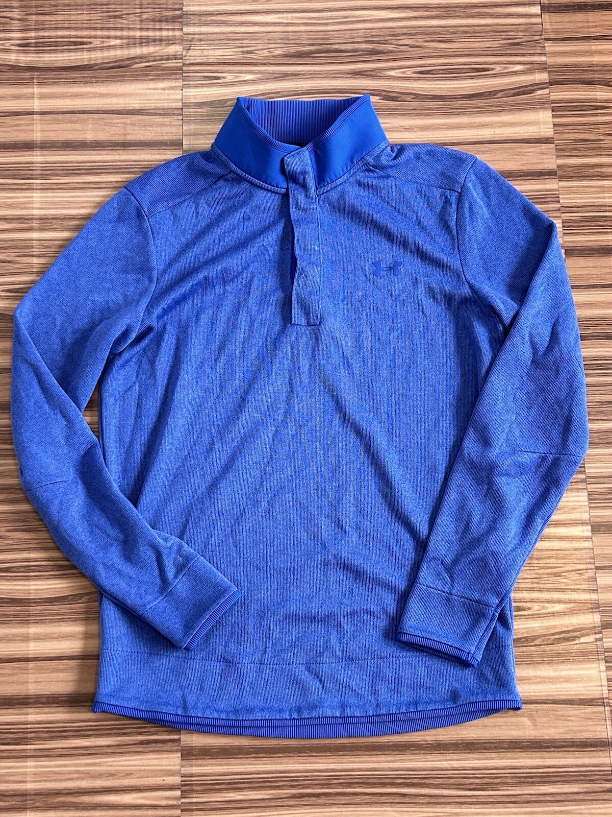 Under Armour UA Storm Golf Sweater Snap Button Mock Neck 1/4 Pullover sz Medium gallery