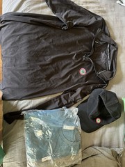 Apple Employee Close Your Rings Challenge Quarter-zip, Hat and unrelated T-shirt
