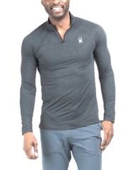 Spyder Active Men’s 4 Way Stretch 1/4 Zip Pullover, Gray, Size M