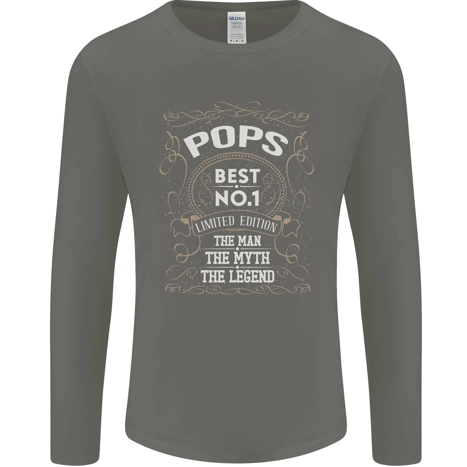 Fathers Day No 1 Pops Man Myth Legend Mens Long Sleeve T-Shirt gallery