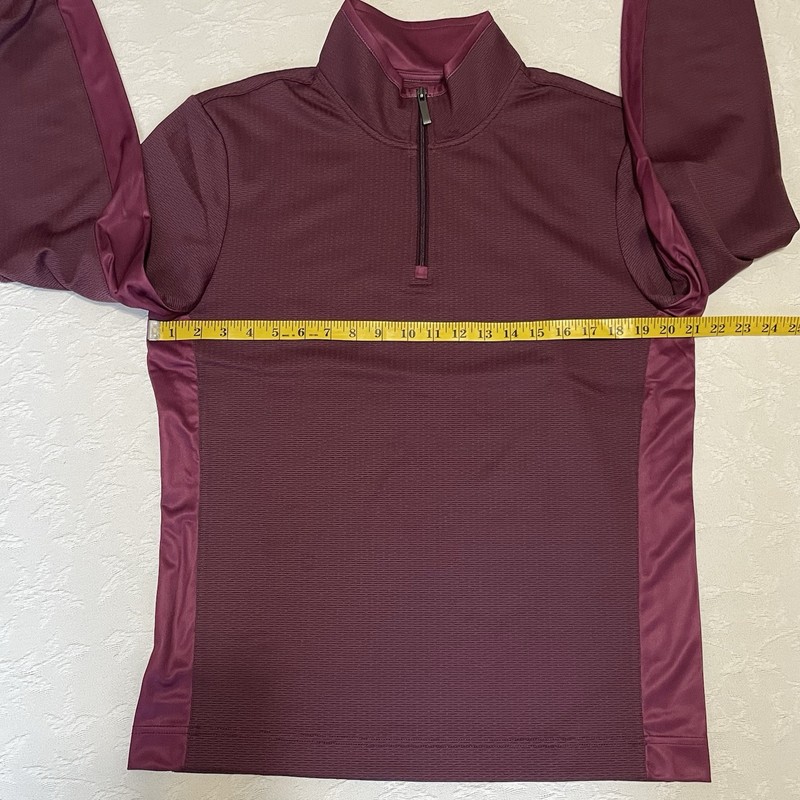 NEW QUIETI Performance 1/4 Zip Pullover Maroon Textured Jacket Mens Sz M Preppy gallery