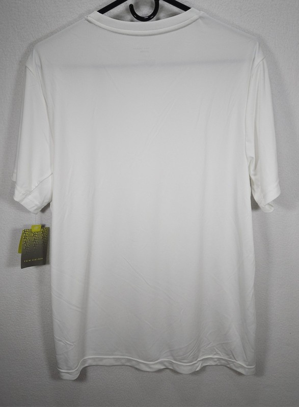 Tek Gear Dry Tek Performance Moisture Wicking White Short Sleve T-Shirt Size L gallery