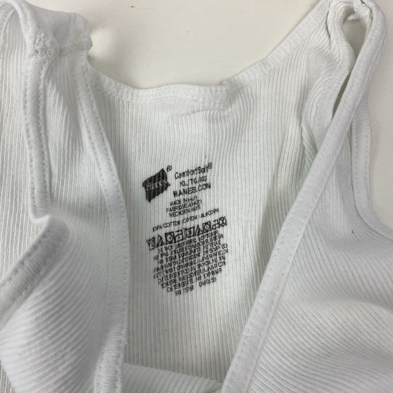 Hanes Comfortsoft Men’s XL Extra Large Solid White Compression Cotton Tank Top gallery