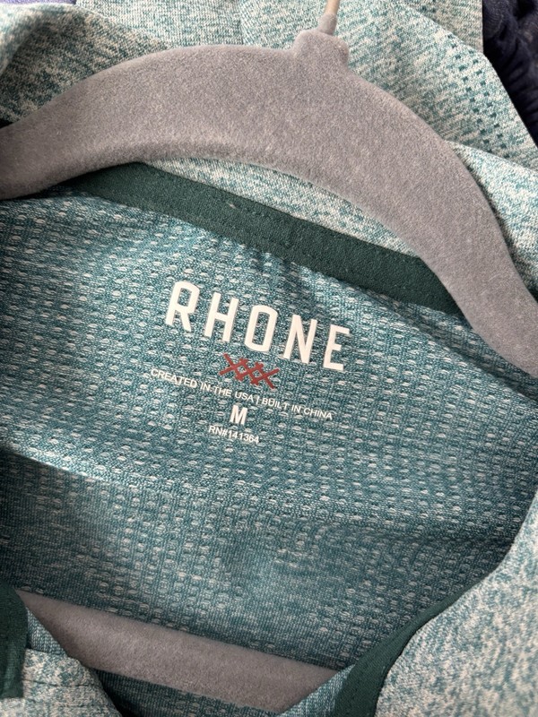 Rhone Celliant Performance Active Top Teal Men’s M Quarter Half Zip Hike gallery