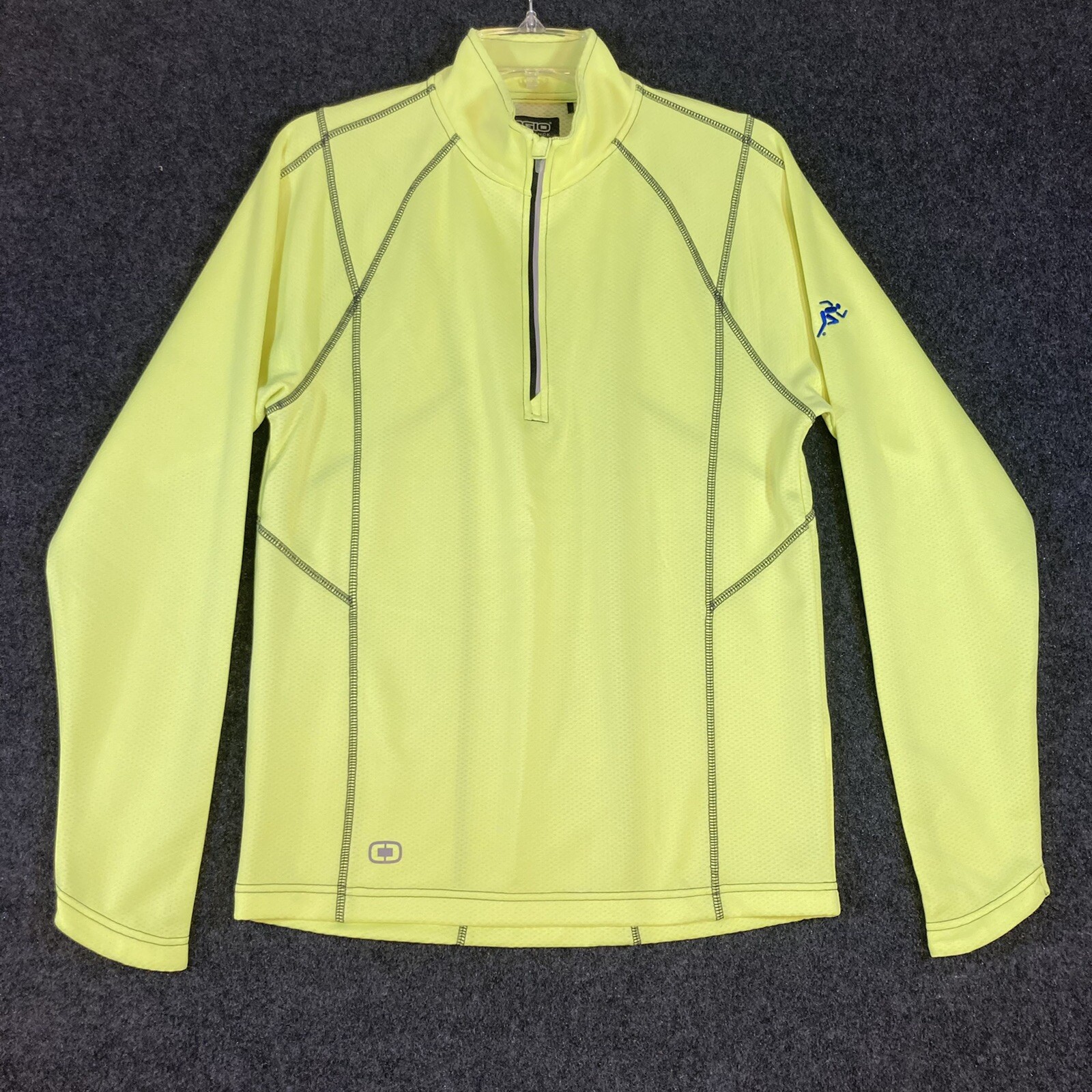 Ogio Endurance Long Sleeve Flourescent Yellow Small Quarter Zip Wesco Logo gallery