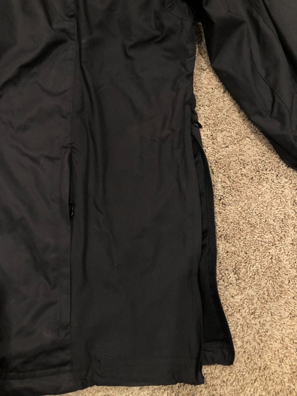 Men’s Adidas Black W/White ClimaLite Polyester Pullover Windbreaker Zip Pockets gallery