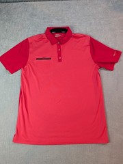 Nike Tour Performance Innovation Color Golf Polo Shirt Salmon Pink Golfing Large
