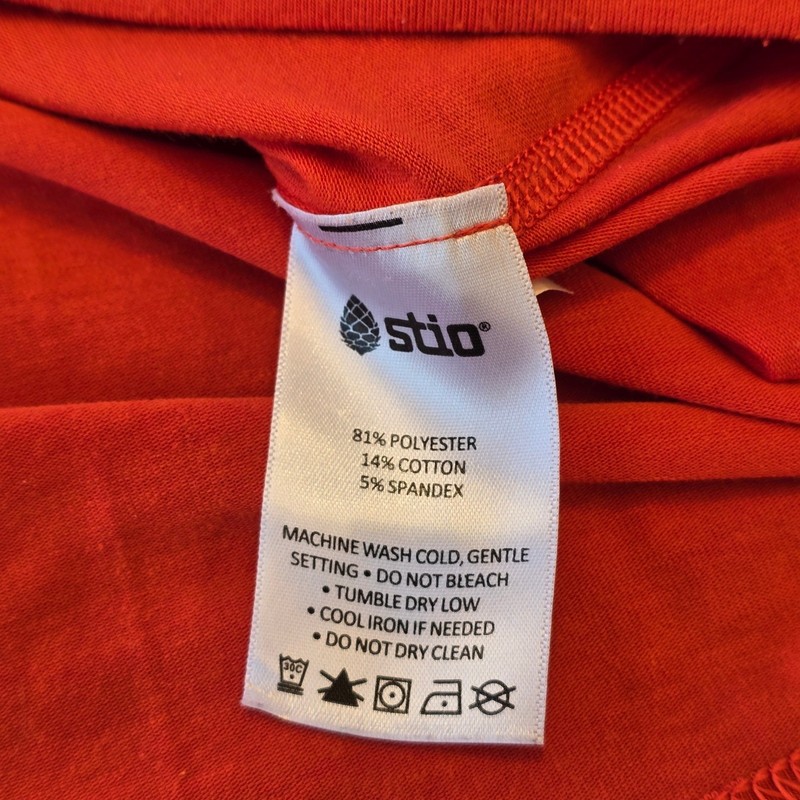 Stio Mens Basis Quarter Zip Pullover Red Orange Long Sleeve Thumbhole Shirt M gallery