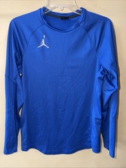 Men’s Nike Jordan Shooting Basketball Long Sleeve Top Size EXTRA SMALL Blue