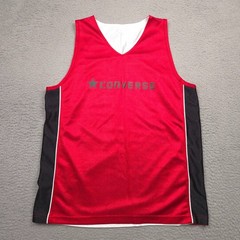 Converse Reversible Basketball Jersey Mens XL Red White Mesh Tank Top Shirt