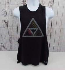 Under Armour Project Rock Tank Top Men’s Large Loose BLK Workout /Gym /Training