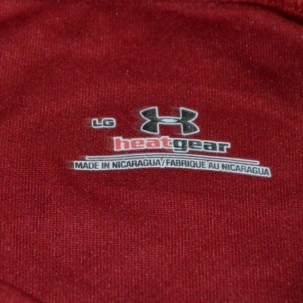 US Marines Athletic Department Under Armour Work Out Training Wicking Shirt L gallery