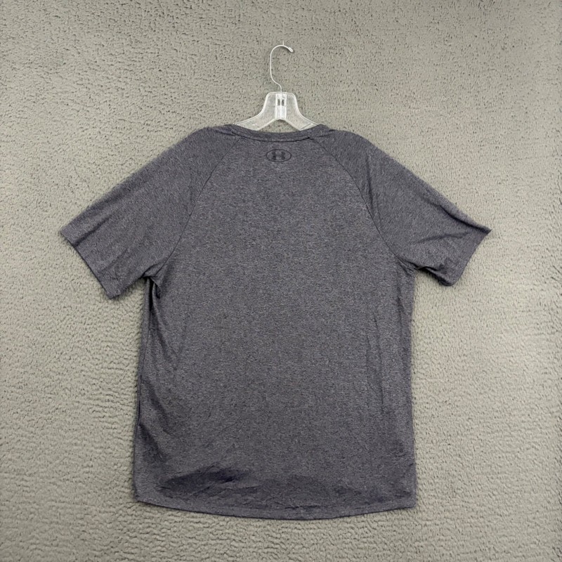 Under Armour Tech Tee T-Shirt Mens Large Gray Activewear Workout Gym Sports Dad gallery